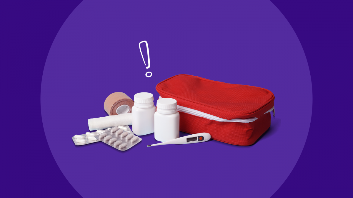 first aid kit with medication