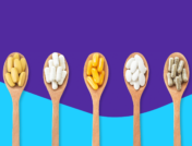 Spoons with pills represents vitamin absorption