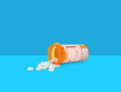 Spilled prescription bottle of pills: Common vs. serious Descovy side effects