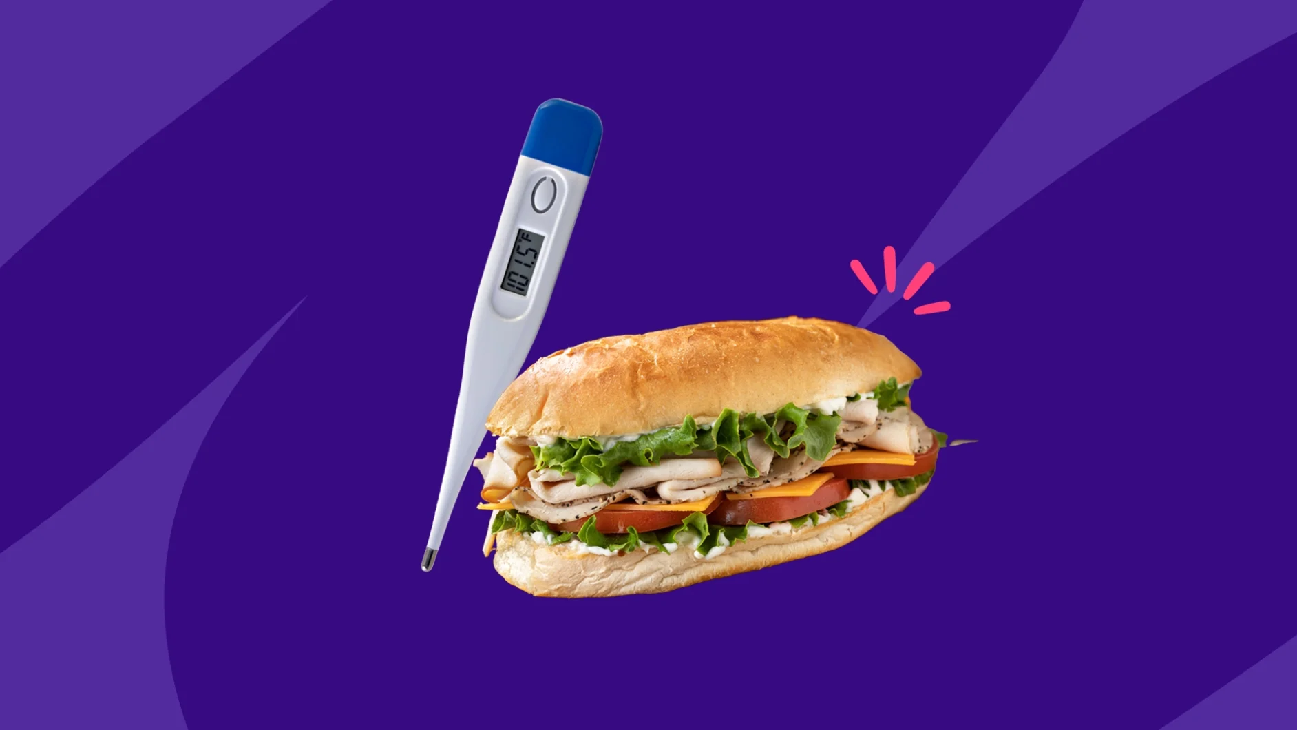 A thermometer and a sandwich | can you get a fever from food poisoning