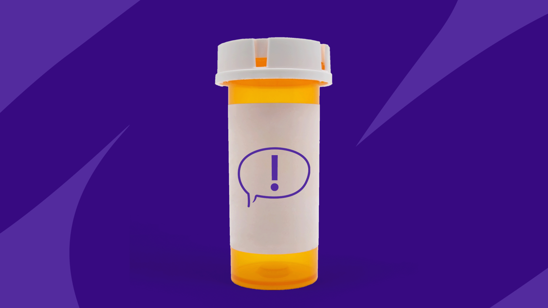 Rx pill bottle with an elclamation point on the label: Can Adderall cause anxiety?