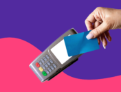 Someon scanning a payment card: Breztri savings tips