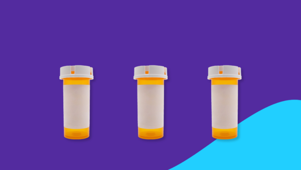 Three Rx pill bottles: Hydroxyzine alternatives
