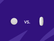 A round pill and an oval pill with "vs." between them: Jardiance vs. Entresto: Differences, similarities & side effects