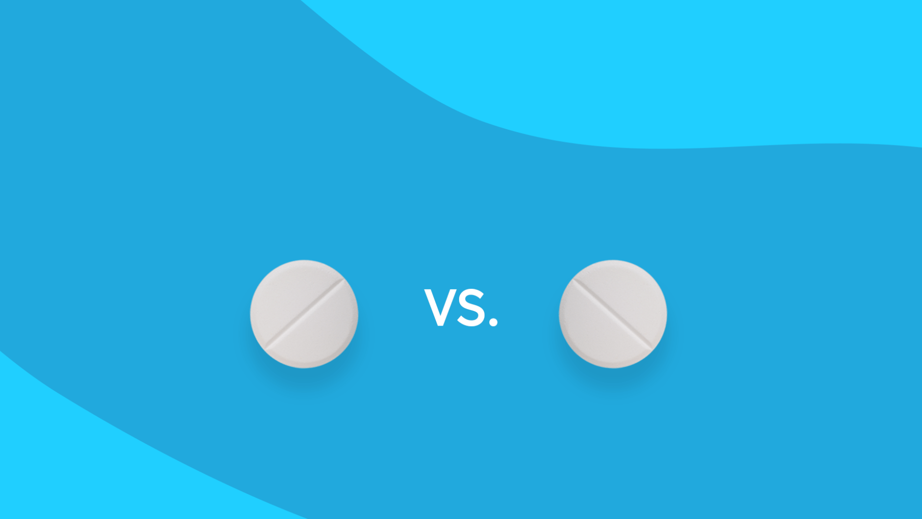 two pills comparing methocarbamol and Tylenol