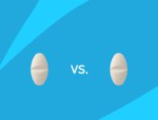 Two oval tablets with "vs." between them: Janumet vs. Jardiance: Differences, similarities & side effects