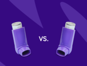 Two inhalers with "vs." between them: Trelegy 100 vs. Trelegy 200