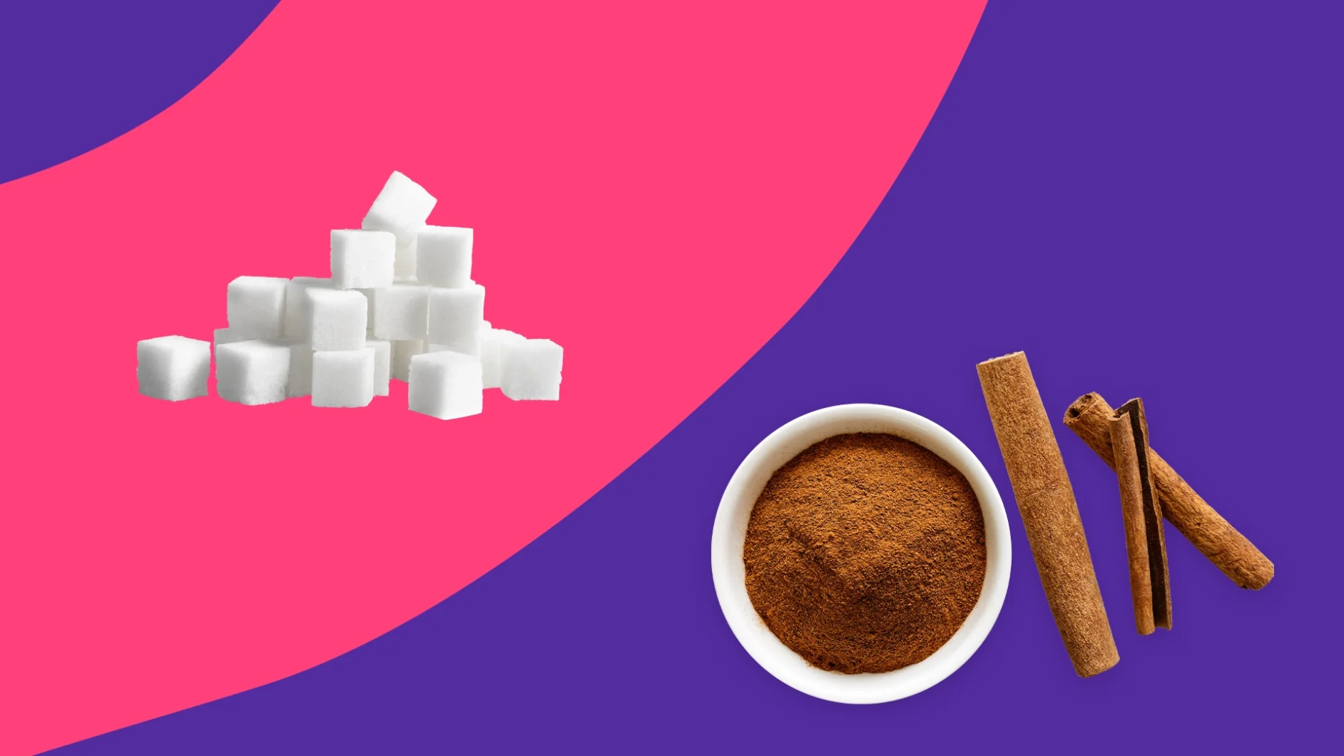 Cubes of sugar and cinnamon sticks | Cinnamon for diabetes