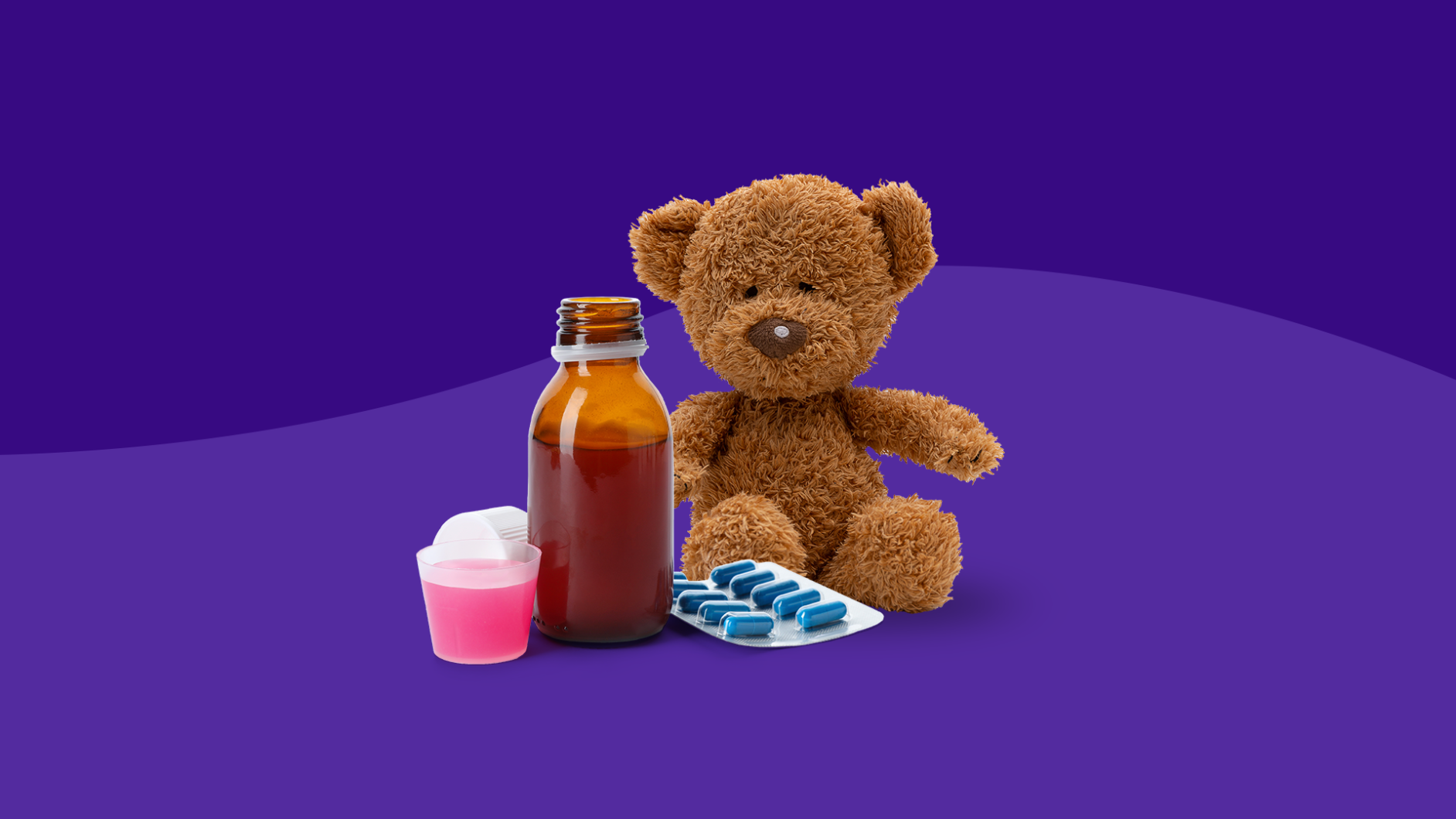 A teddy bear and some medicine: Amoxicillin for kids