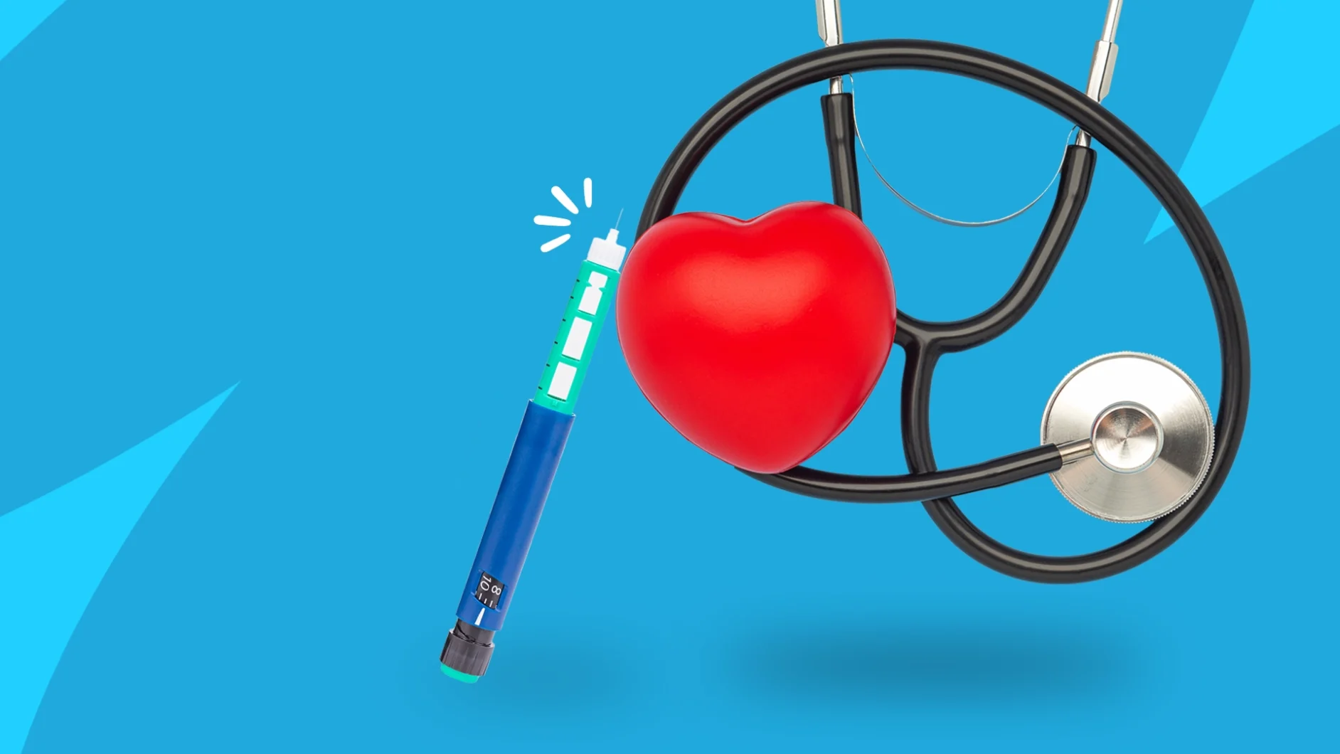 Stethoscope next to Ozempic injection - Ozempic and heart disease