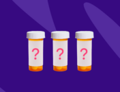 Three prescription bottles with question marks on each: Can you take glimepiride and metformin together?