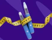 Ajovy syringe next to a tape measurer - Ajovy weight loss