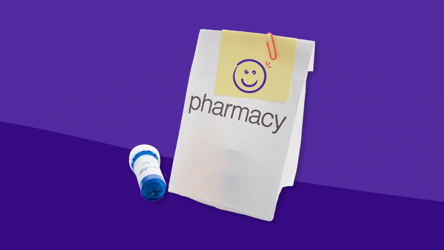 A white bag that says "pharmacy" on it and a prescription bottle lying next to it: Can you buy hydroxychloroquine over the counter?