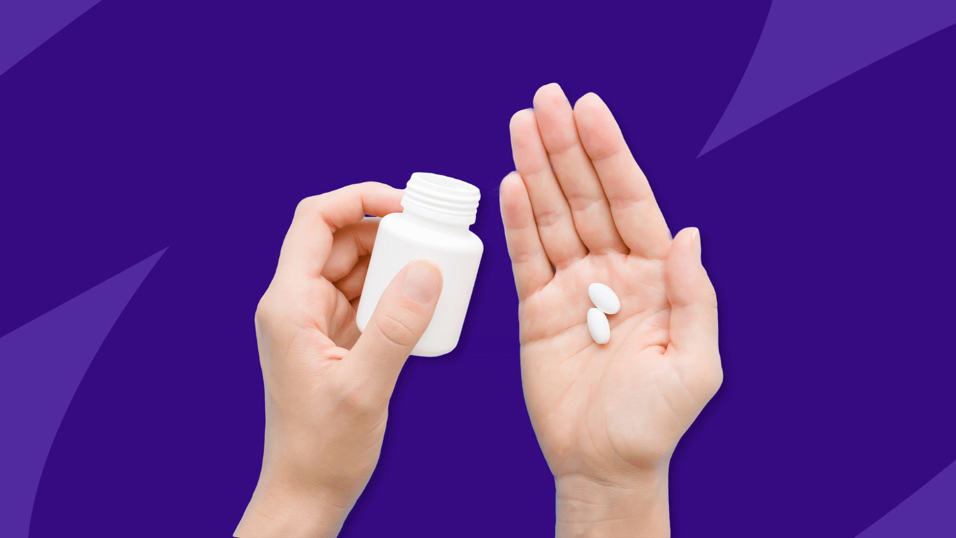 The hands of a person with one hand holding a pill bottle and the other hand holding two pills: Can you take trazodone and lorazepam together?