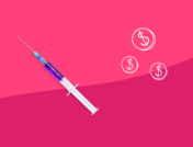 A syringe with dollar signs next to it: How much does semaglutide cost per month?