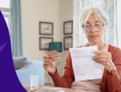 An older woman reviewing medication instructions: What are the side effects of Eliquis in the elderly?