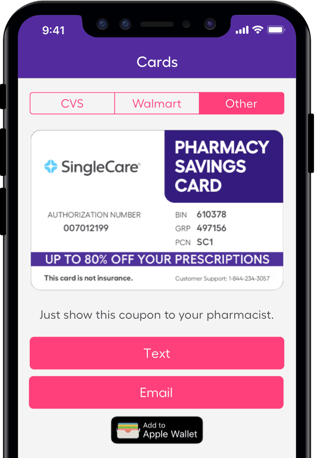 SingleCare App for Prescriptions Up to 80 Off!